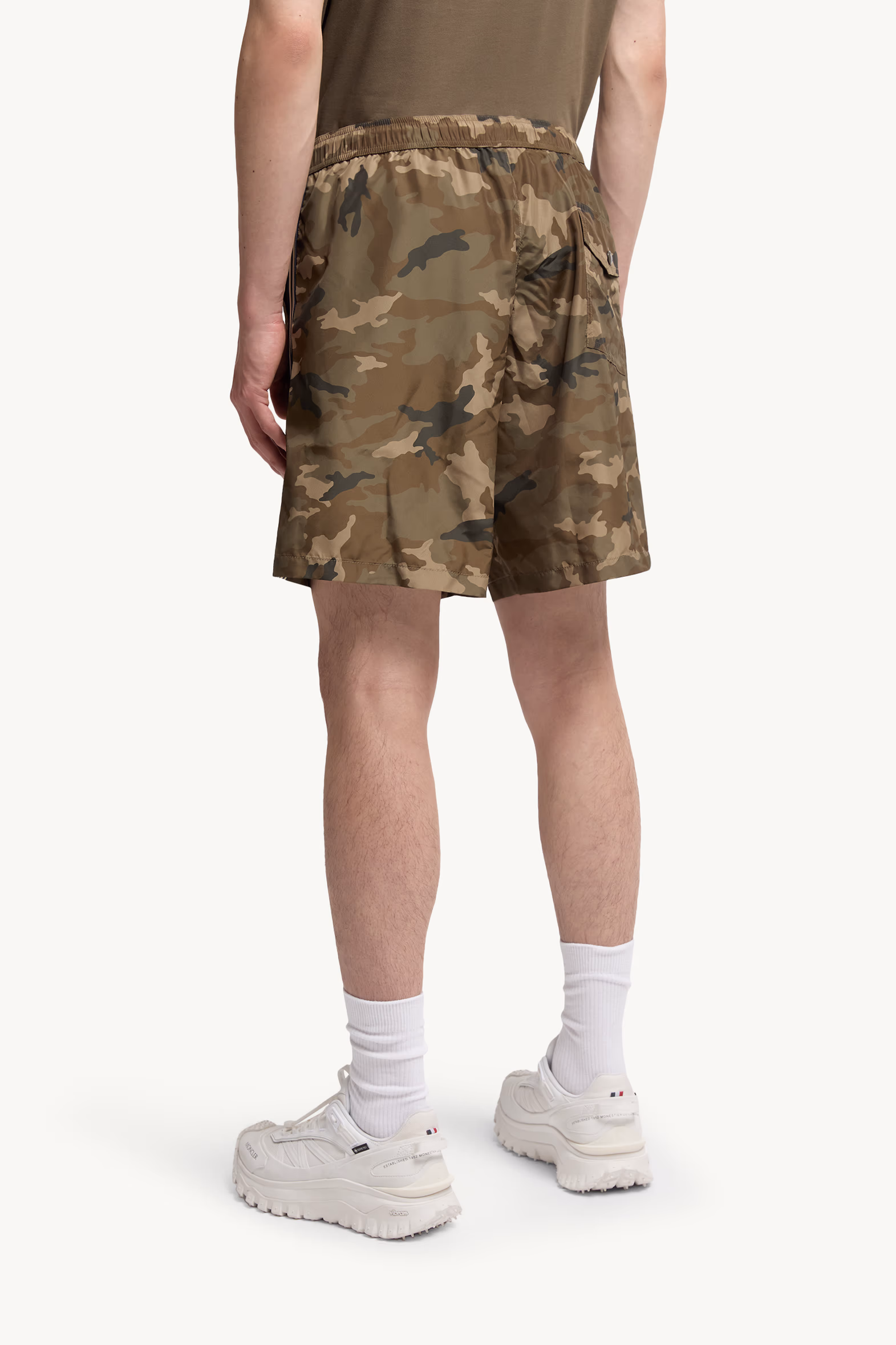 Printed Swim Shorts Men Green & Brown Moncler 5